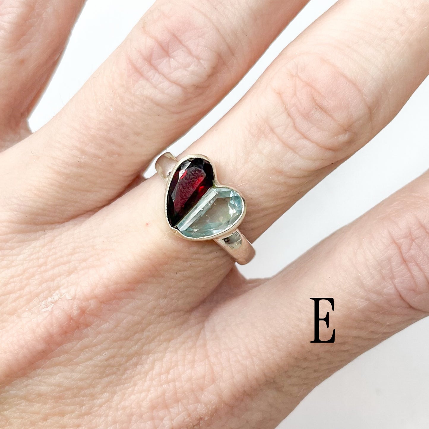 Multi Gemstone Inlay Rings - Solid Sterling Silver