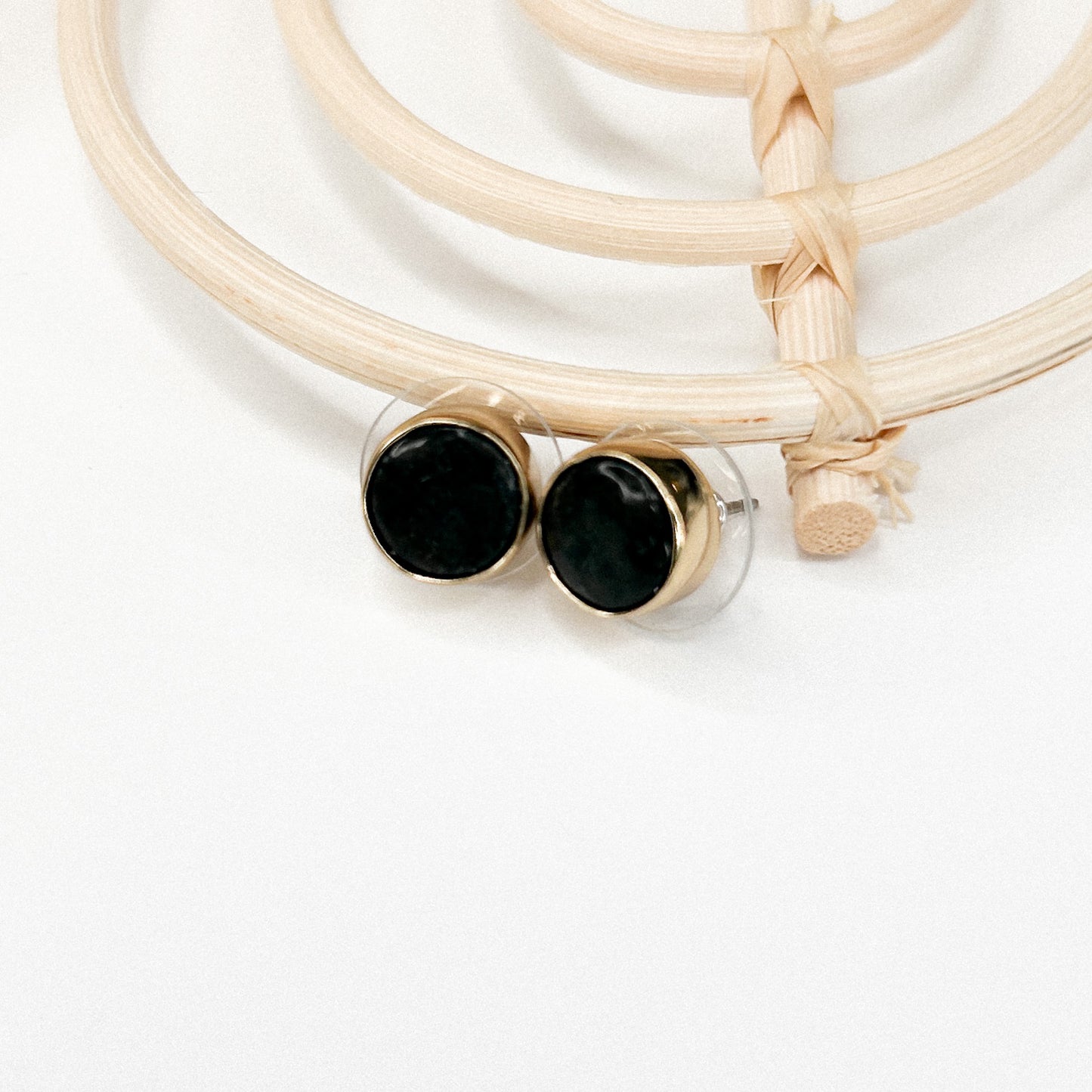 Jade Polka Dot Post Earrings - Alchemia