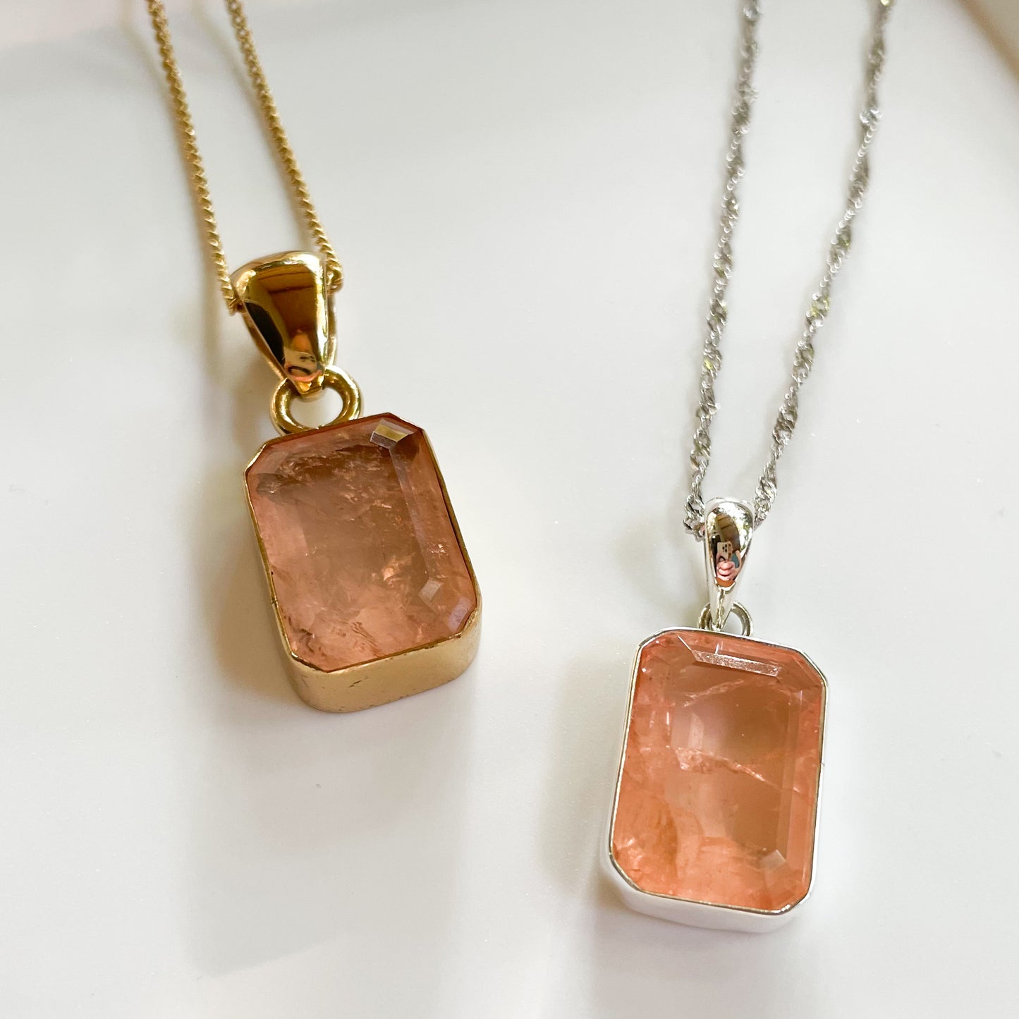 Blush Morganite Fusion - Both Metals