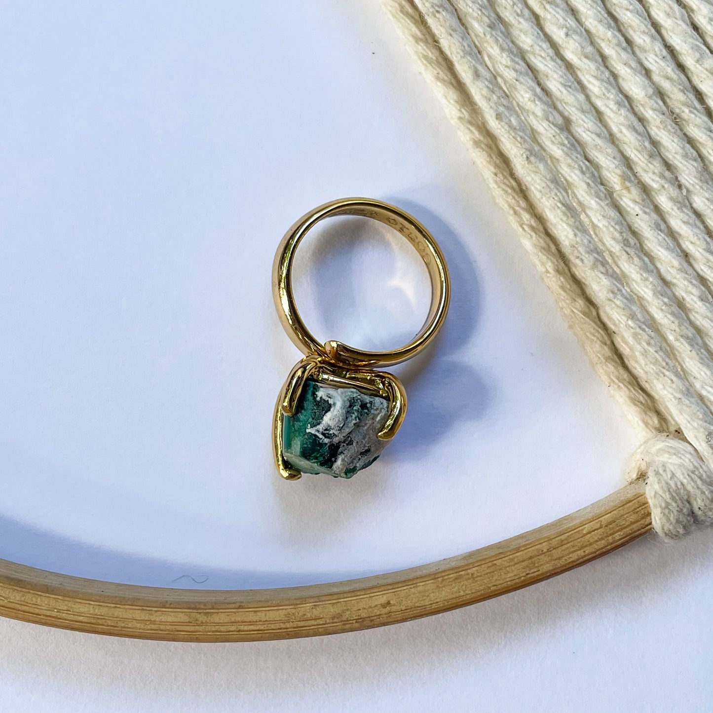 Freeform Chrome Diopside Ring - Alchemia