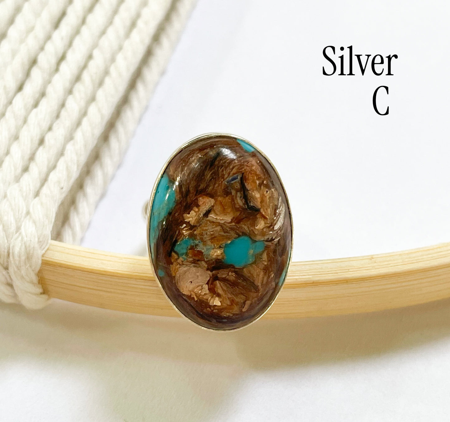 Vibrant Jasper Matrix Ring Mix - Both Metals