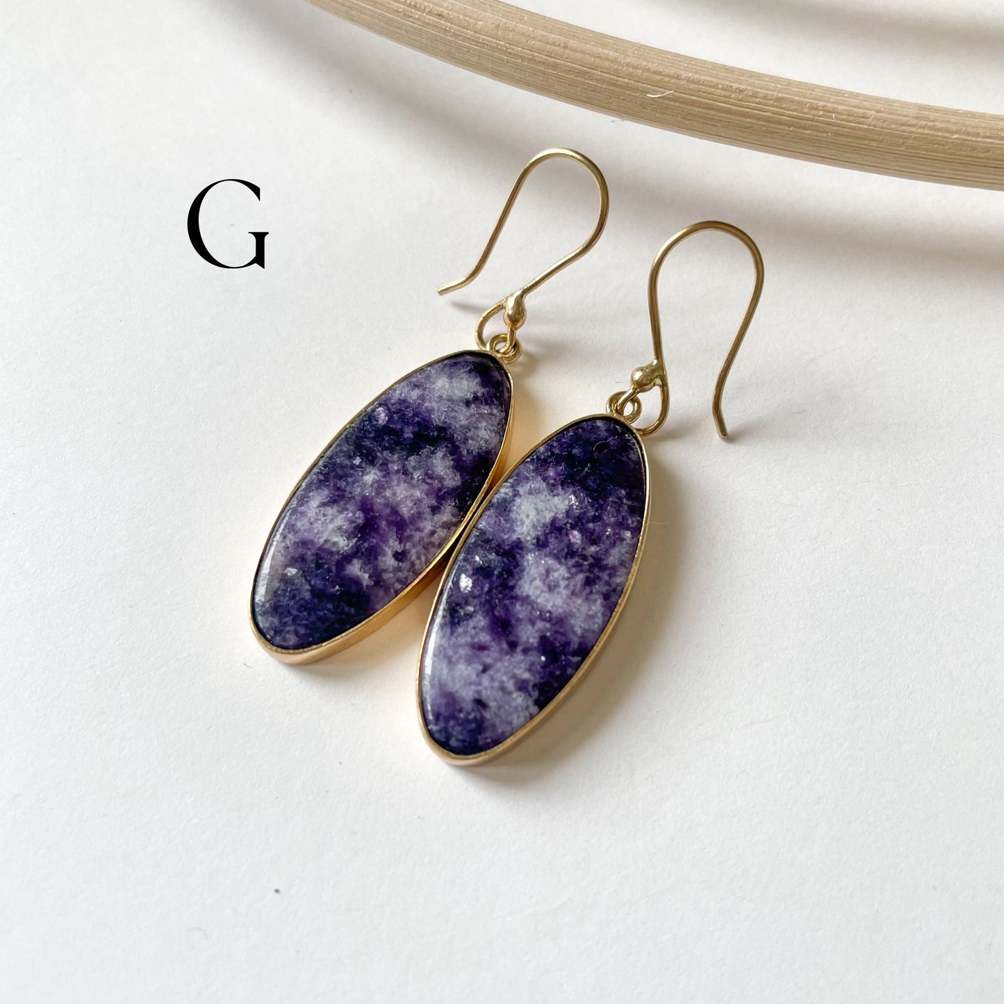 Lepidolite Dangle Earring - Alchemia