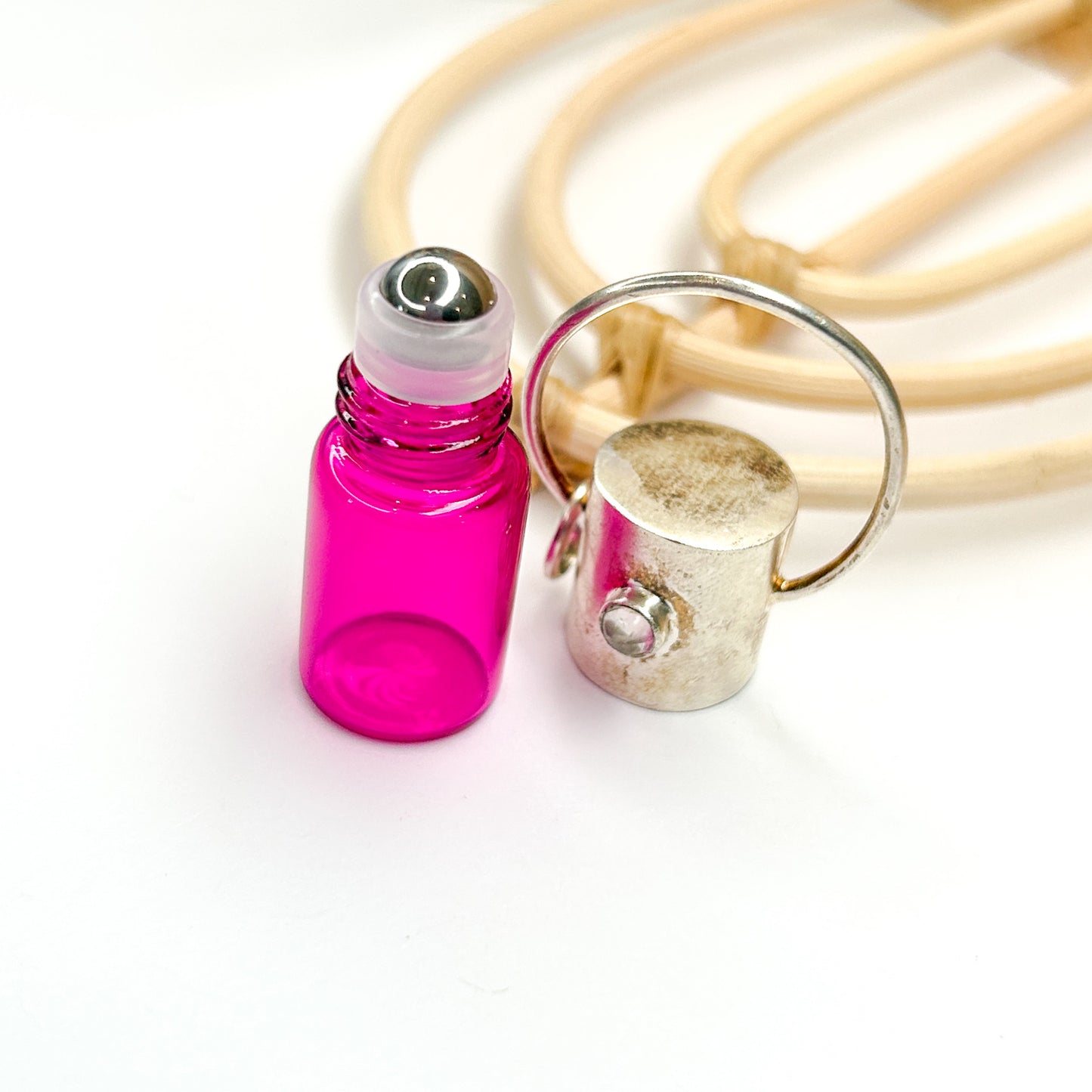 Essential Roller Container w/ Moonstone - Solid Sterling Silver