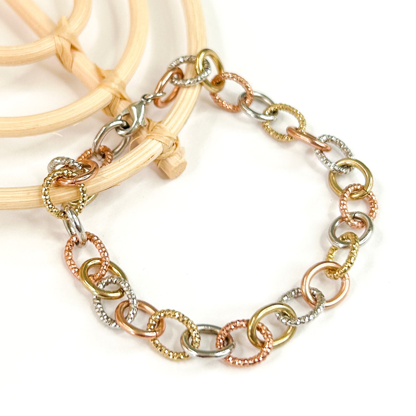 Tri Tone Bracelet - 18K Gold Filled