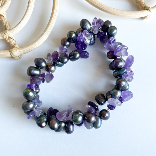 Epic Colorful Freshwater Pearl Stretch Bracelet