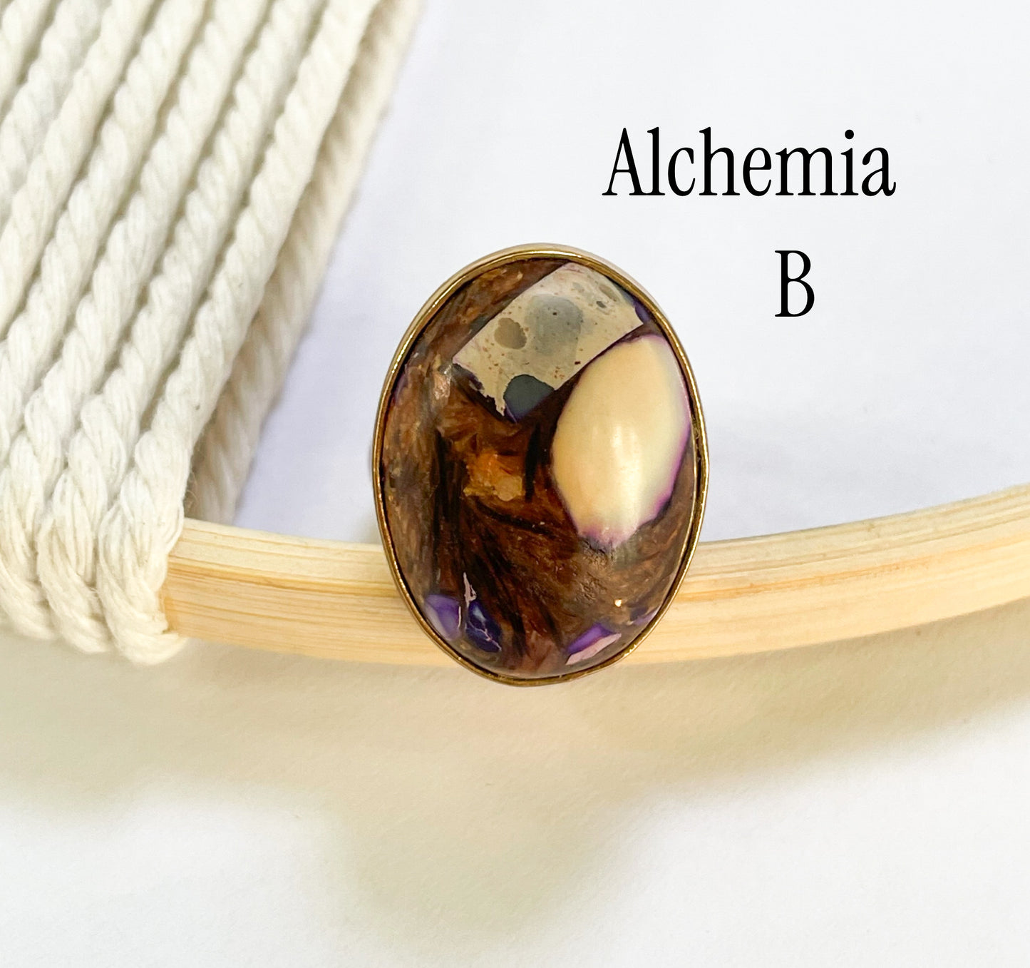 Vibrant Jasper Matrix Ring Mix - Both Metals