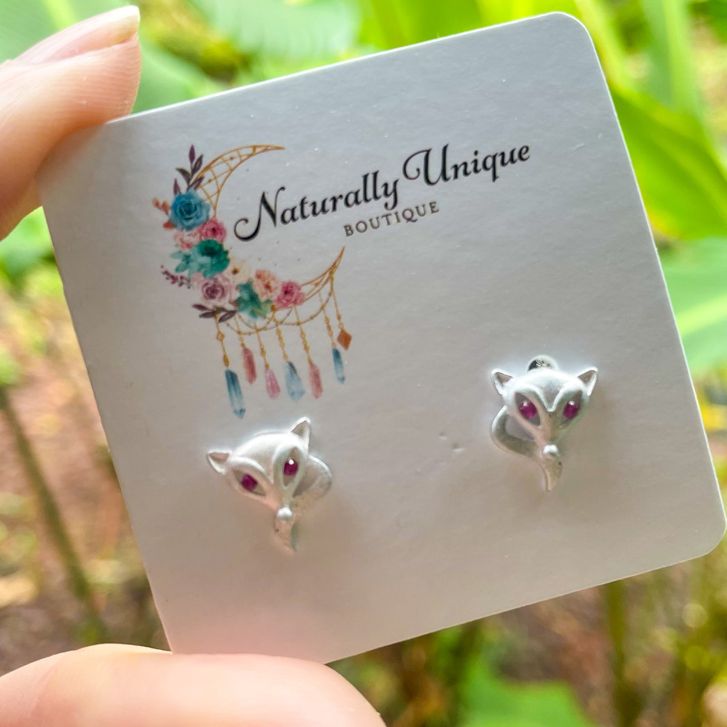 Red Egyptian Cat Studs-Solid Sterling Silver
