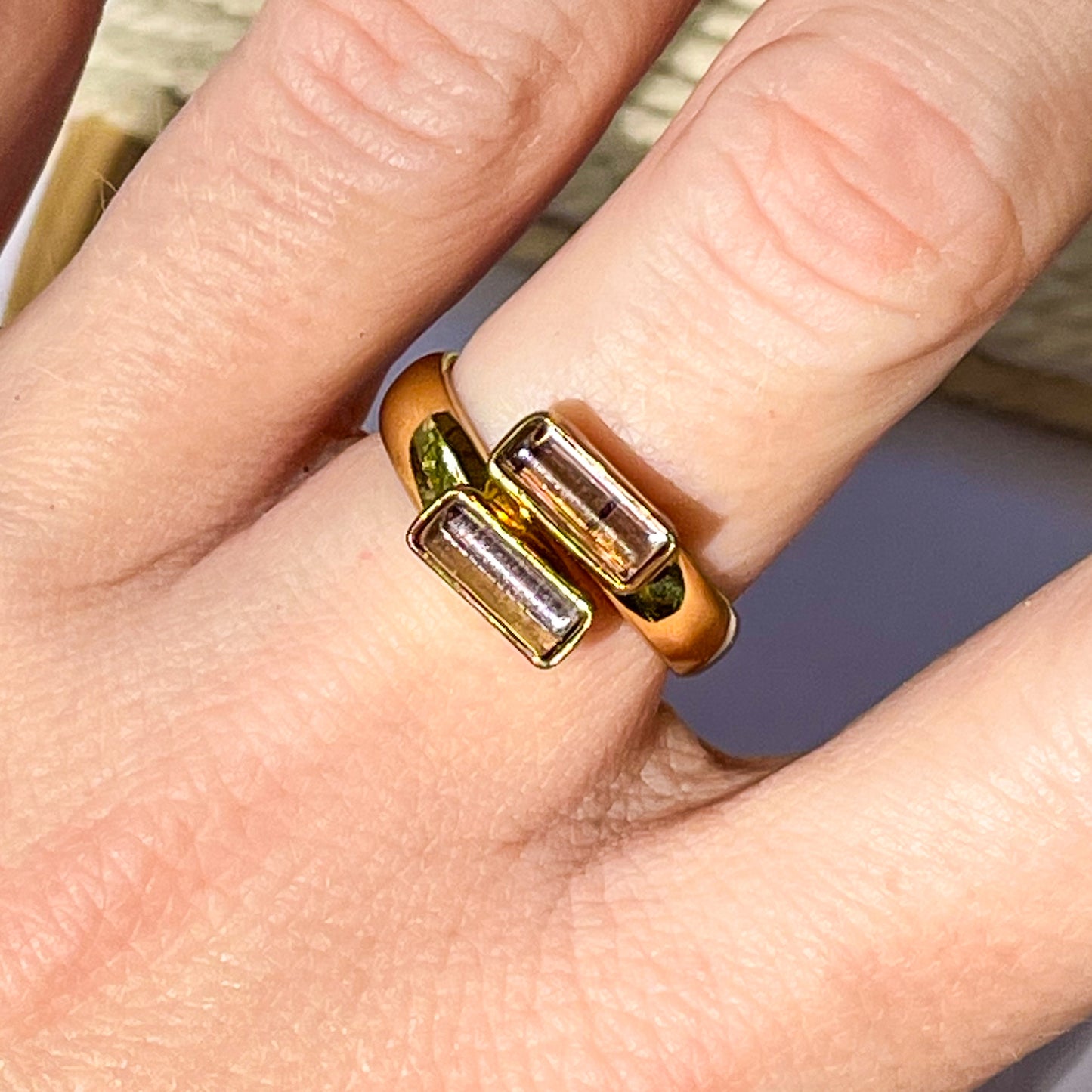 Pink Sapphire Bypass Ring - Alchemia