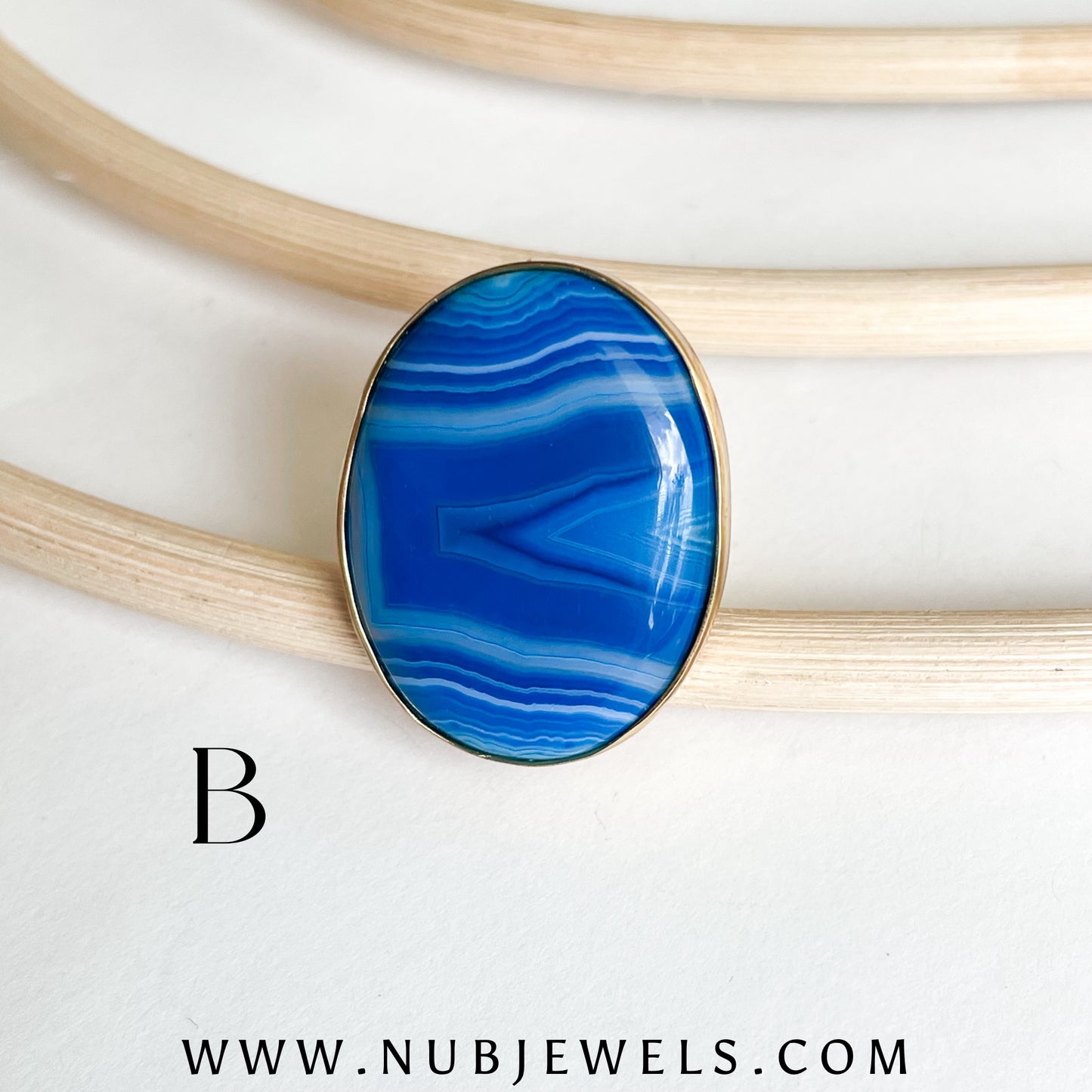 Load image into Gallery viewer, Blue Agate Ring - Alchemia
