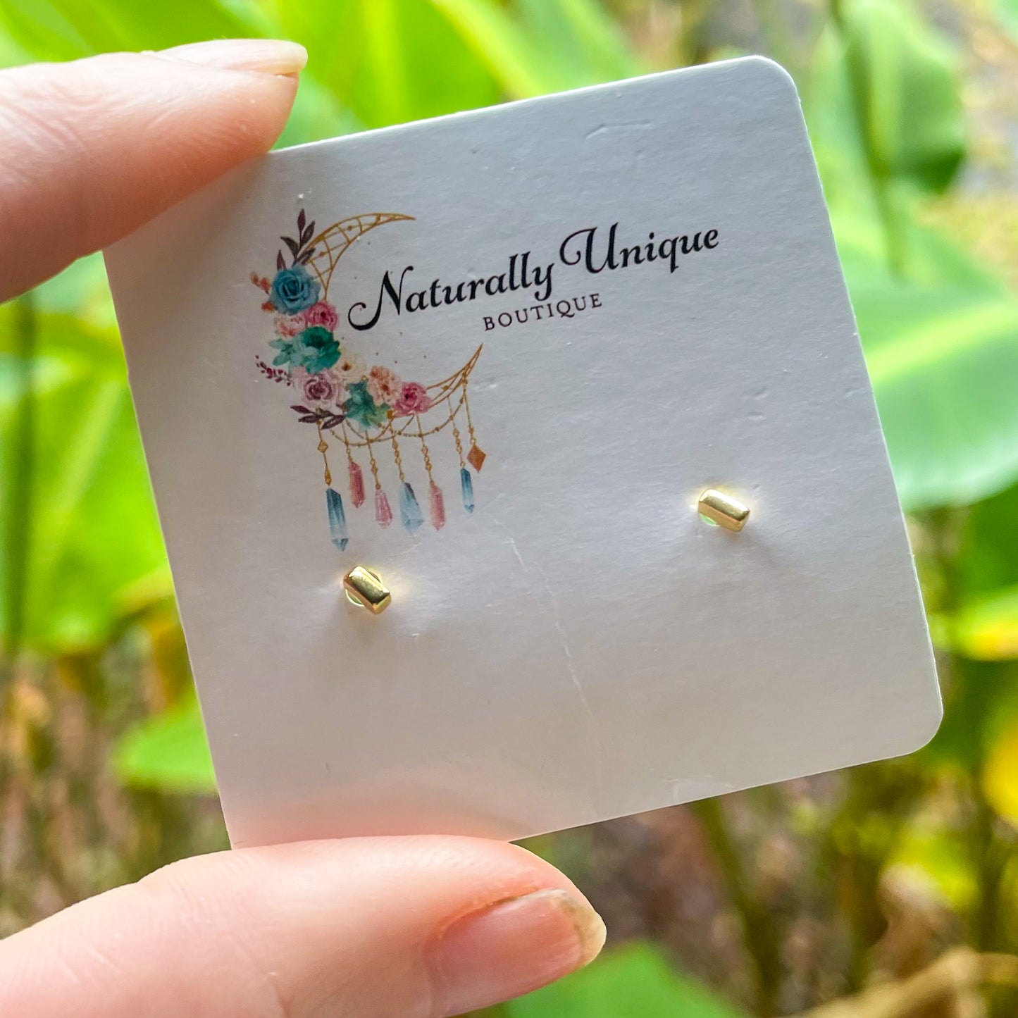 Dainty Double Bar Studs - SSS w 18K Gold