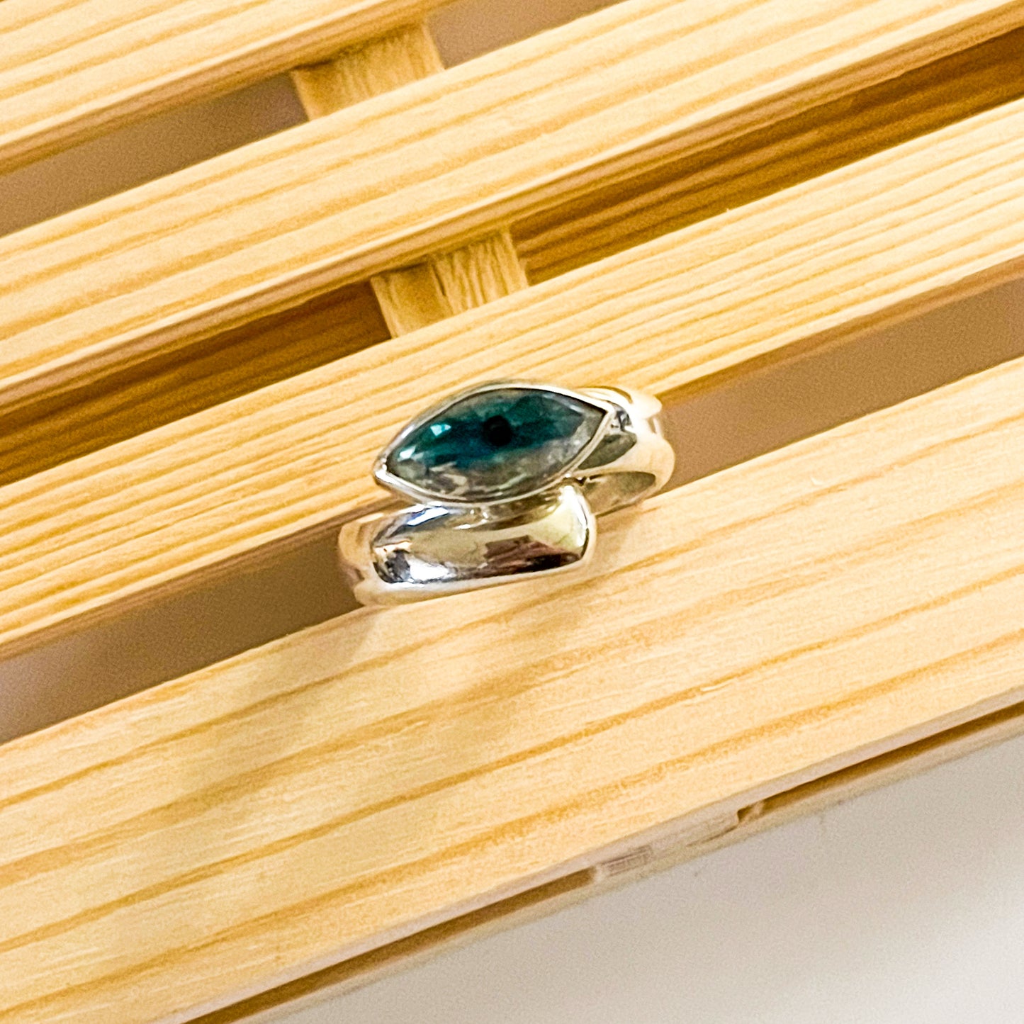 CZ Evil Eye Ring - Solid Sterling Silver