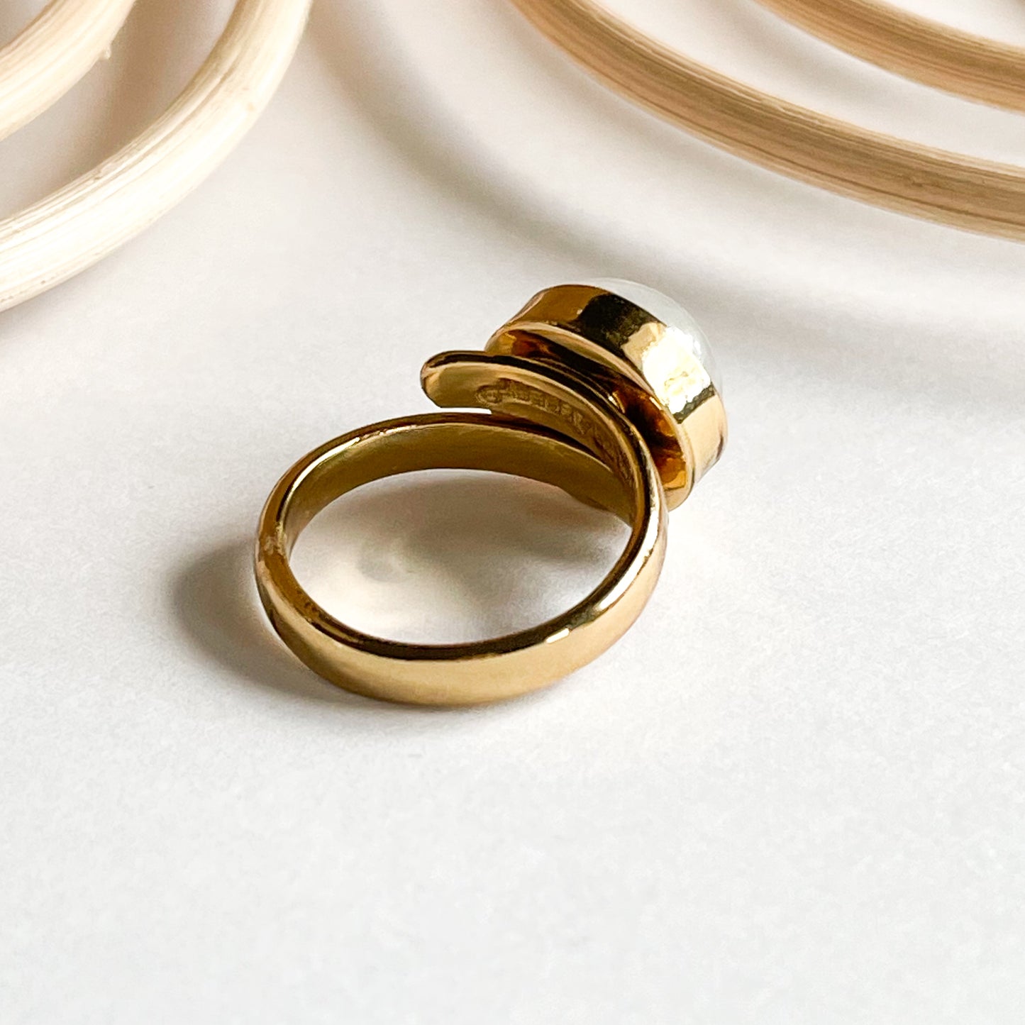 Dainty Rainbow Moonstone Ring - Alchemia