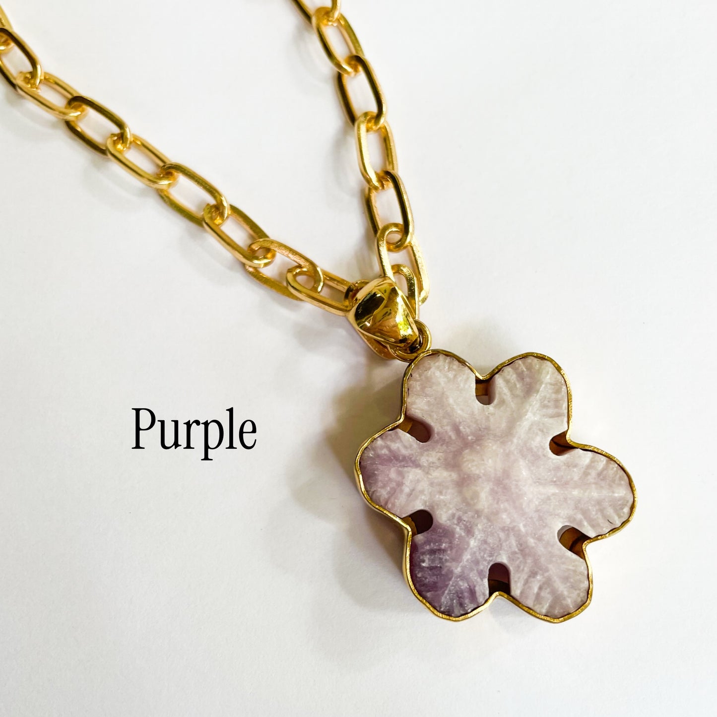 Stone Snowflake Pendants - Alchemia Gold