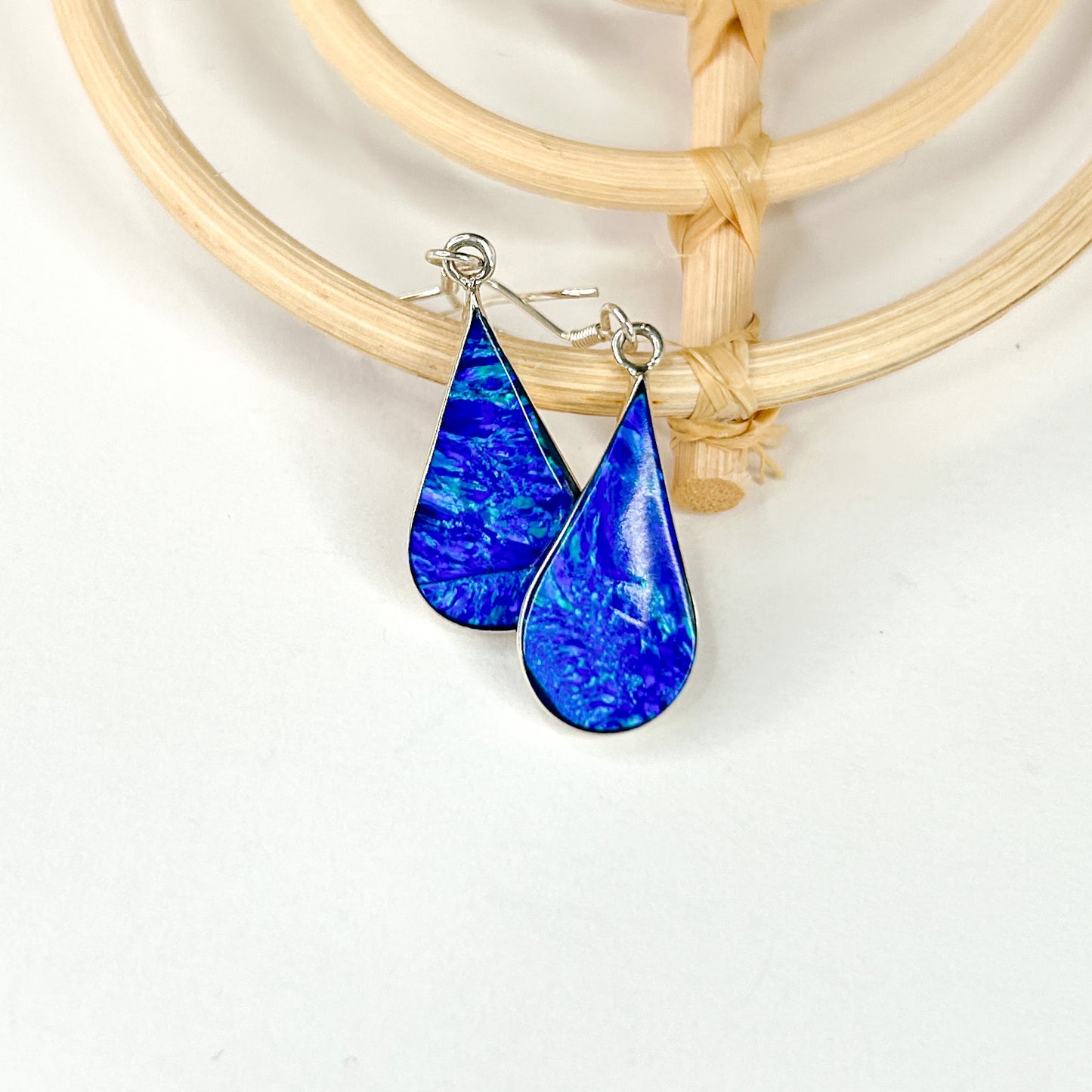 Teardrop Opal Dangle Earrings - SSS