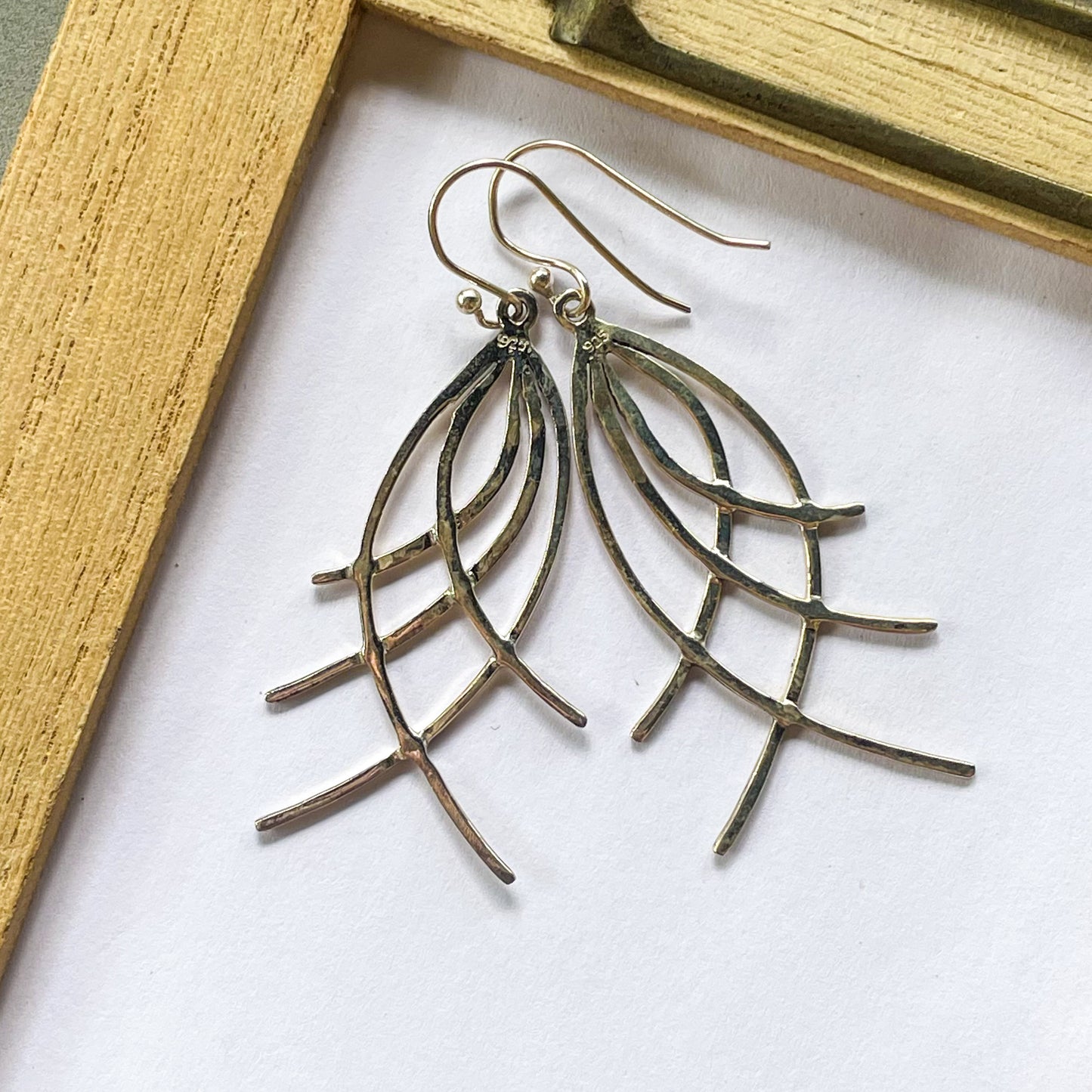 Silver Dangles Wavy - Solid Sterling Silver