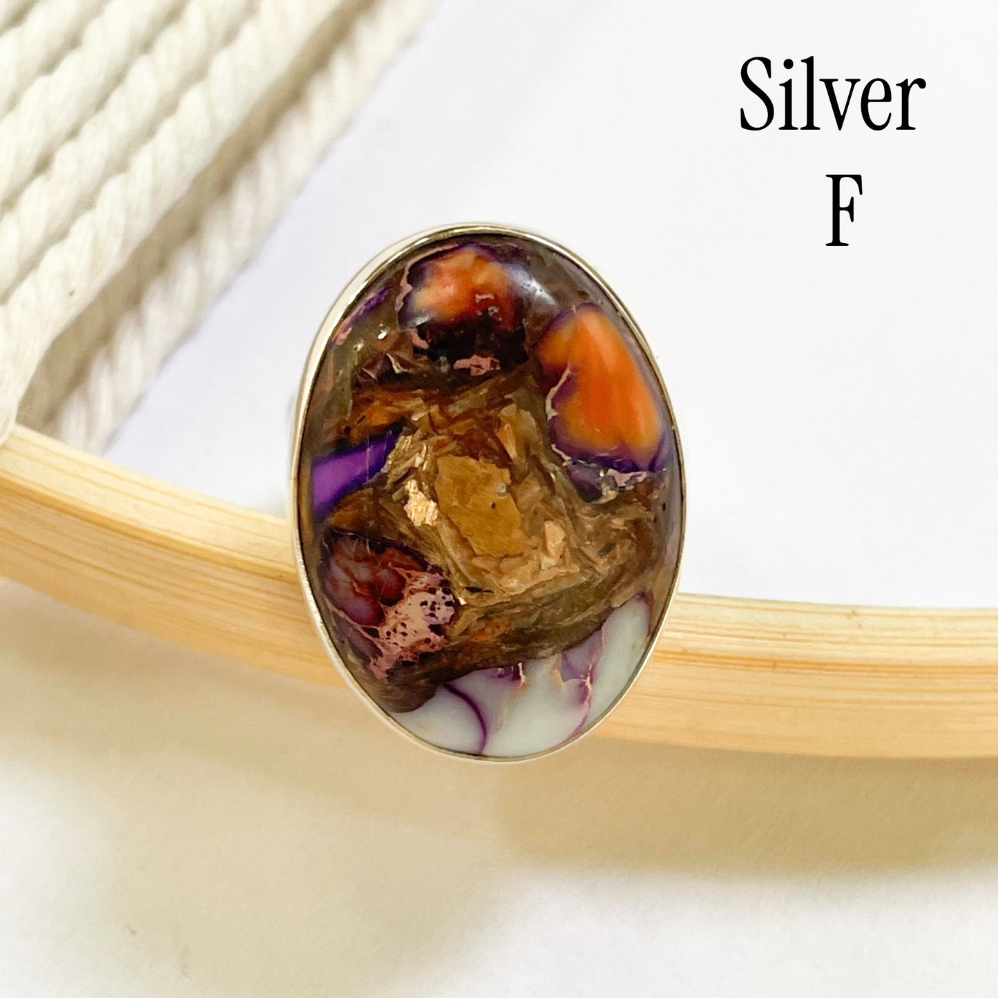 Vibrant Jasper Matrix Ring Mix - Both Metals