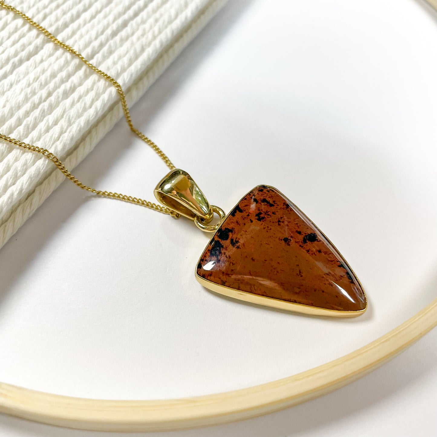 Mahogany Obsidian Pendant - Alchemia Gold