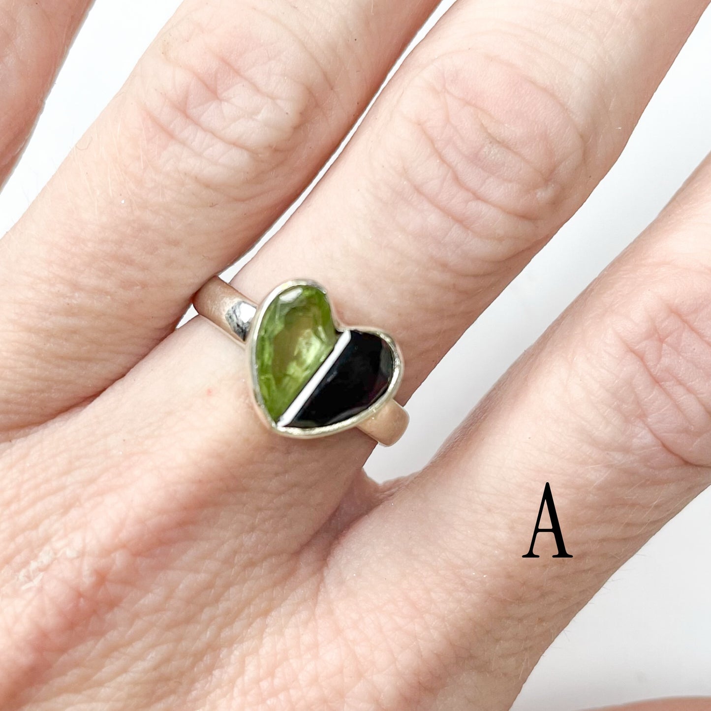 Multi Gemstone Inlay Rings - Solid Sterling Silver