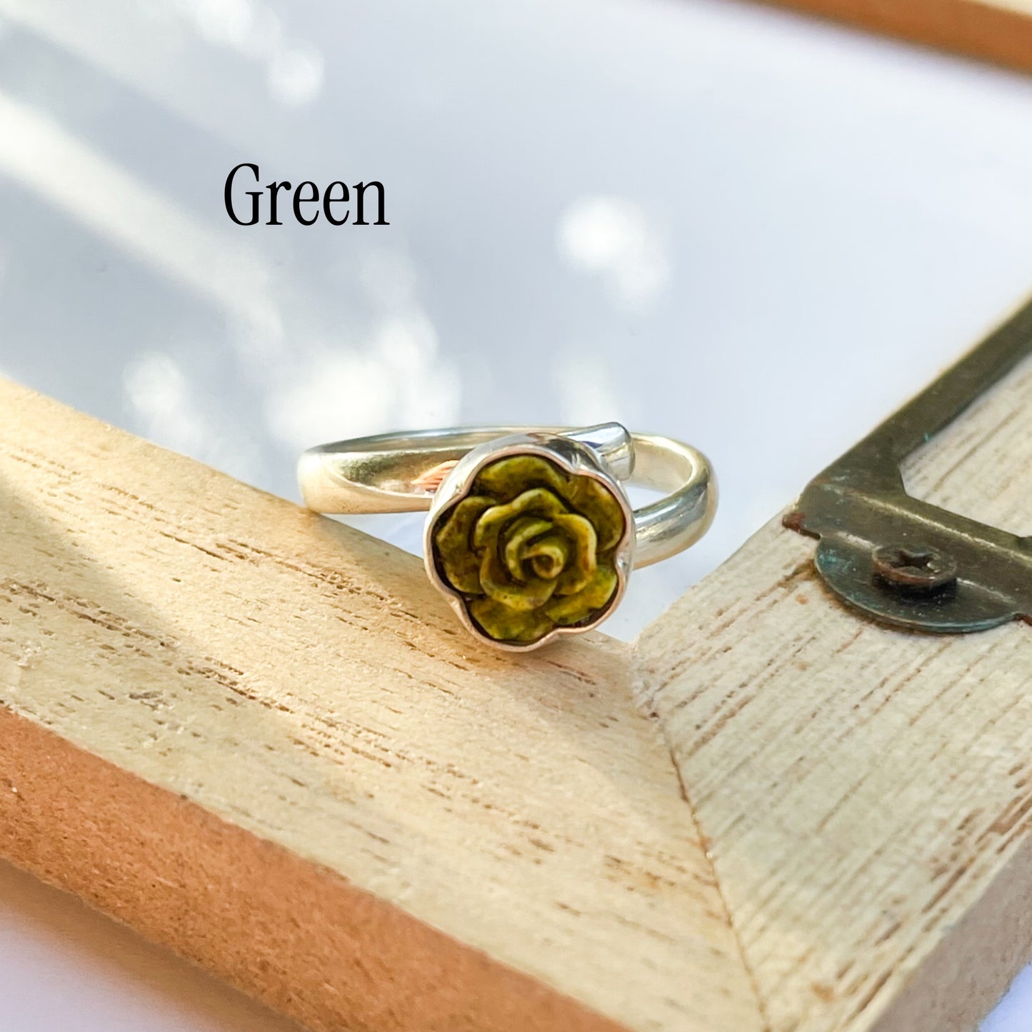 Colorful PIXIE Flower Ring - Solid Sterling Silver