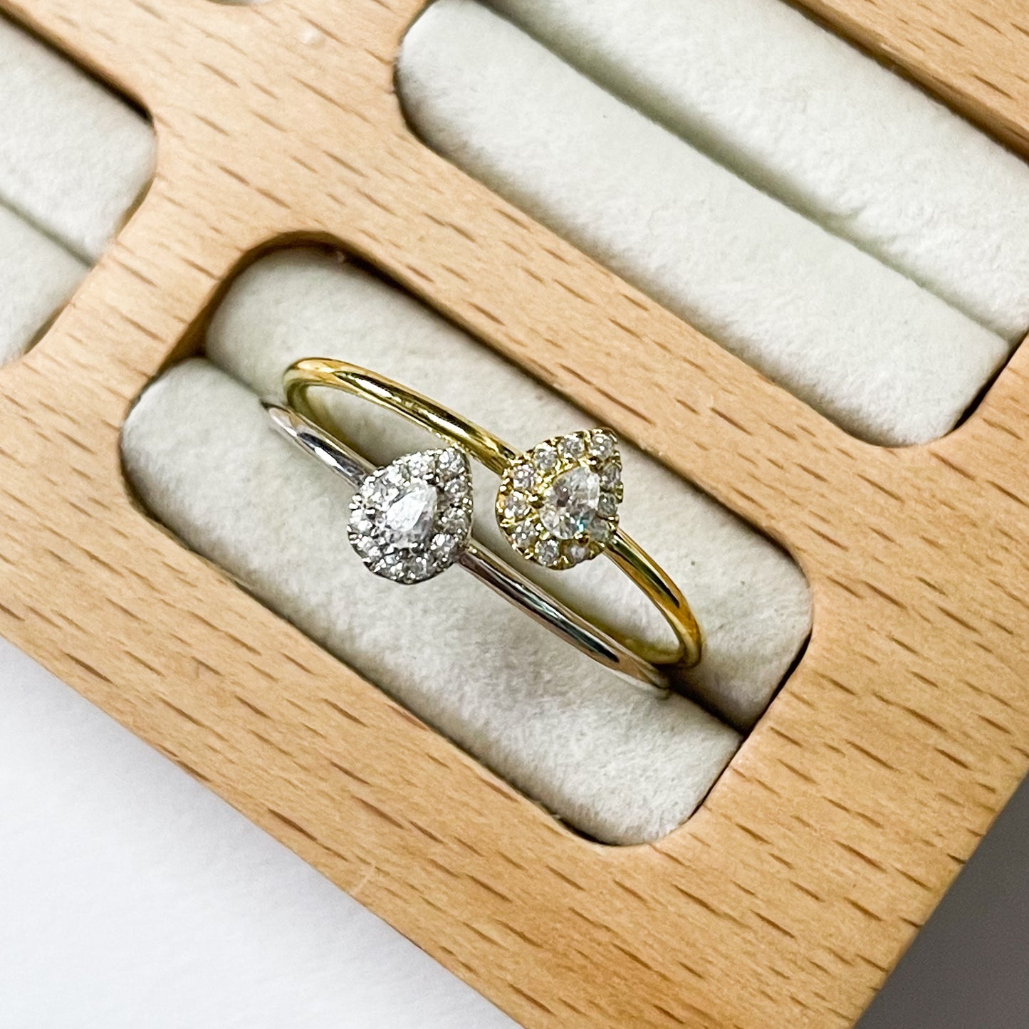 Glistening Teardrop CZ Teardrop Sized Ring - SSS or Vermeil