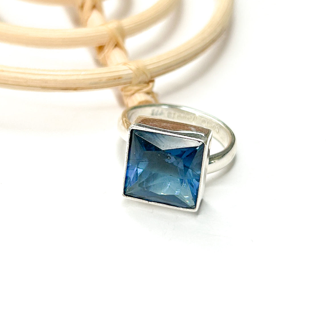 Half & Half CZ Ring - Solid Sterling Silver