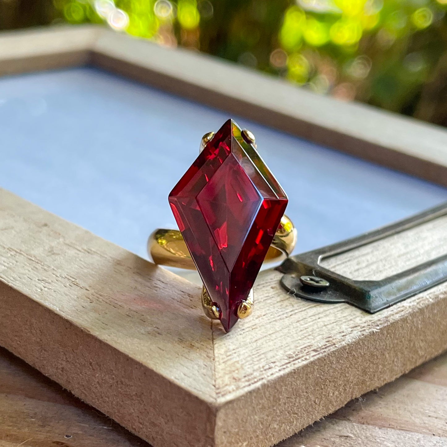 Colorful CZ Kite Prong Rings - Both Metals