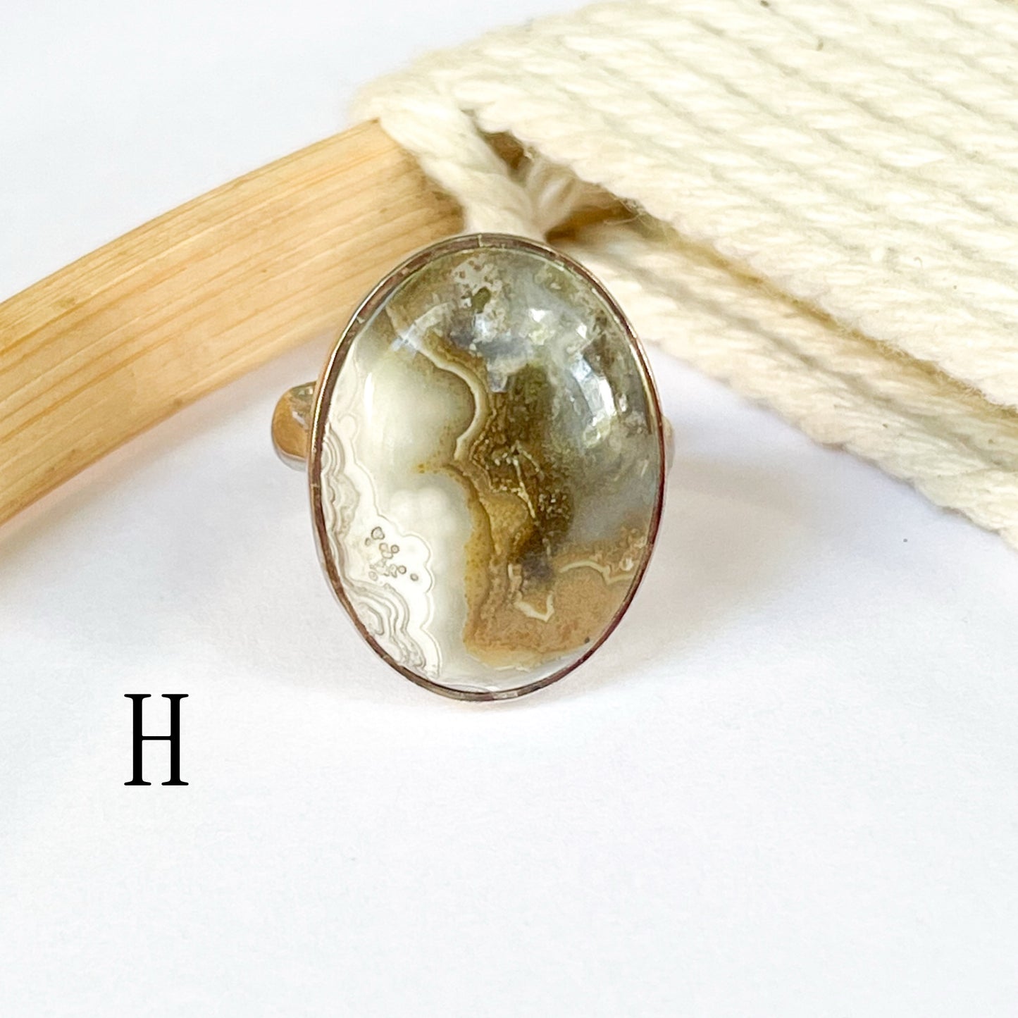Crazy Lace Agate Ring - Solid Sterling Silver