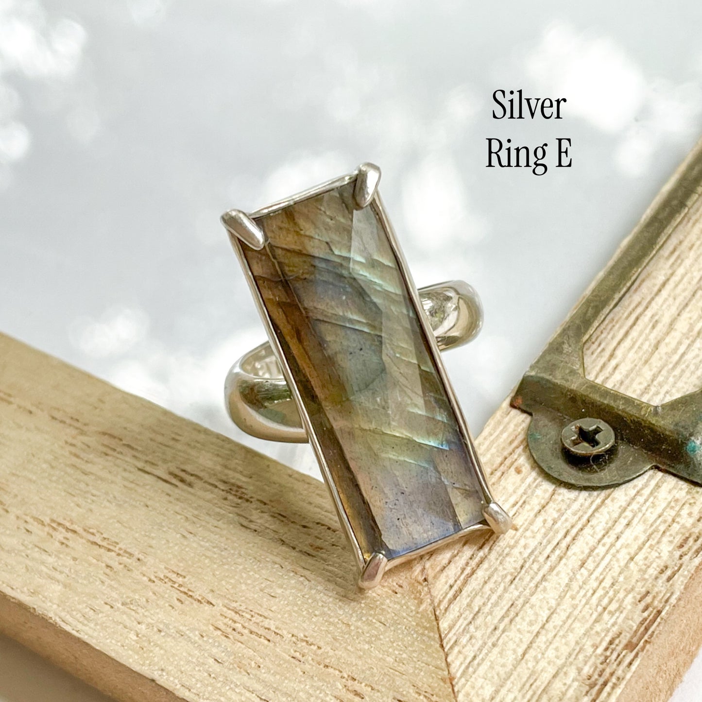 Labradorite Slim Bezel Prong Collection - Both Metals