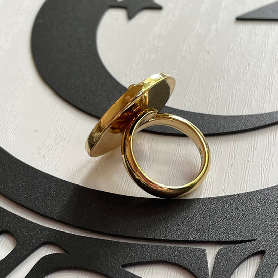 Mother of Pearl Sun Moon Ring - Alchemia Gold