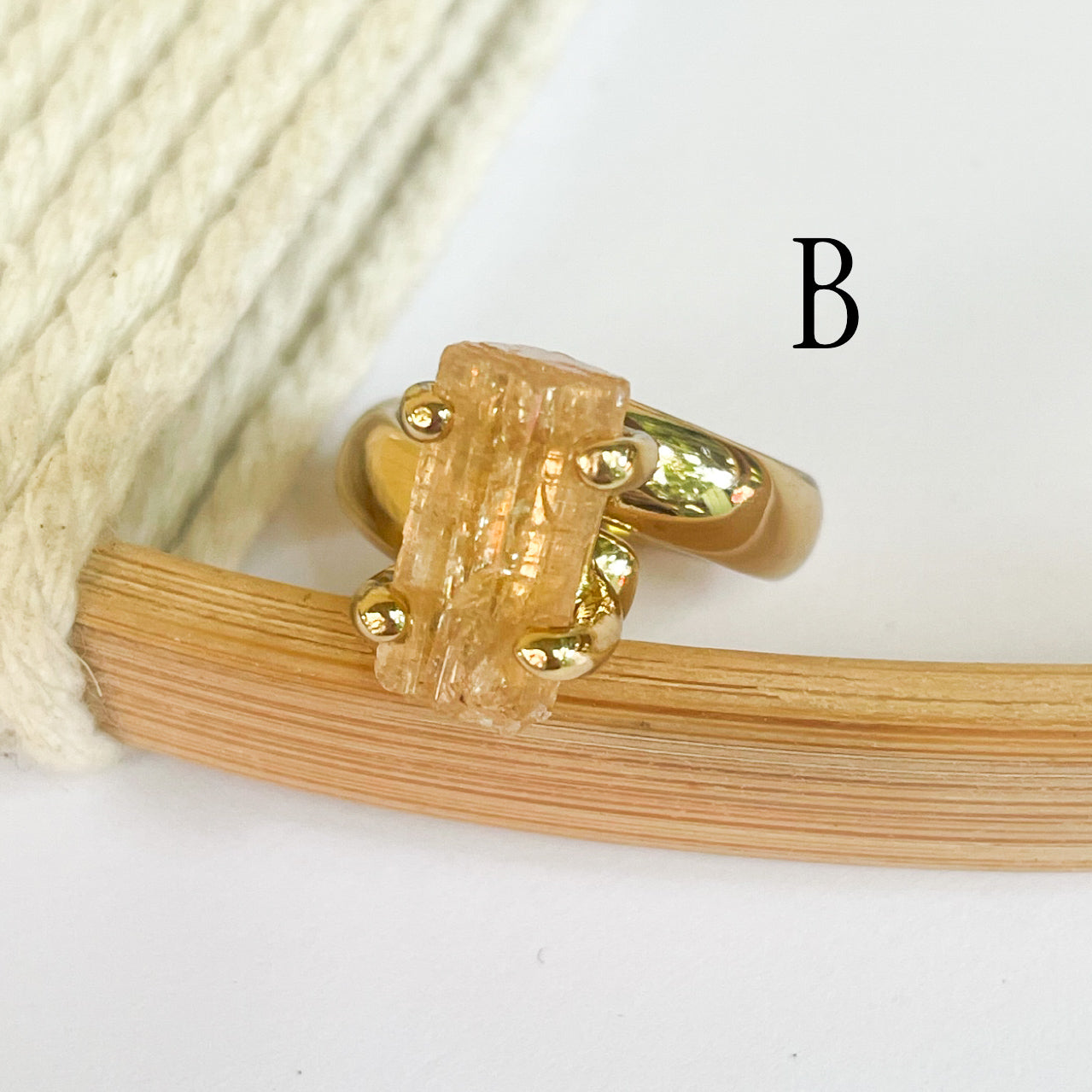 Golden Imperial Topaz Progn Ring - Alchemia Gold