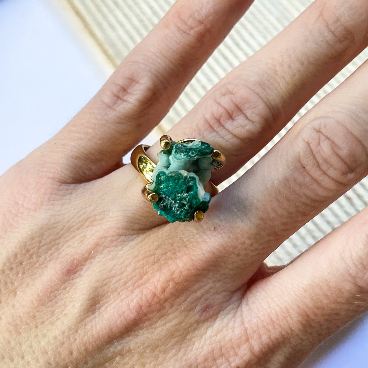 Freeform Chrome Diopside Ring - Alchemia