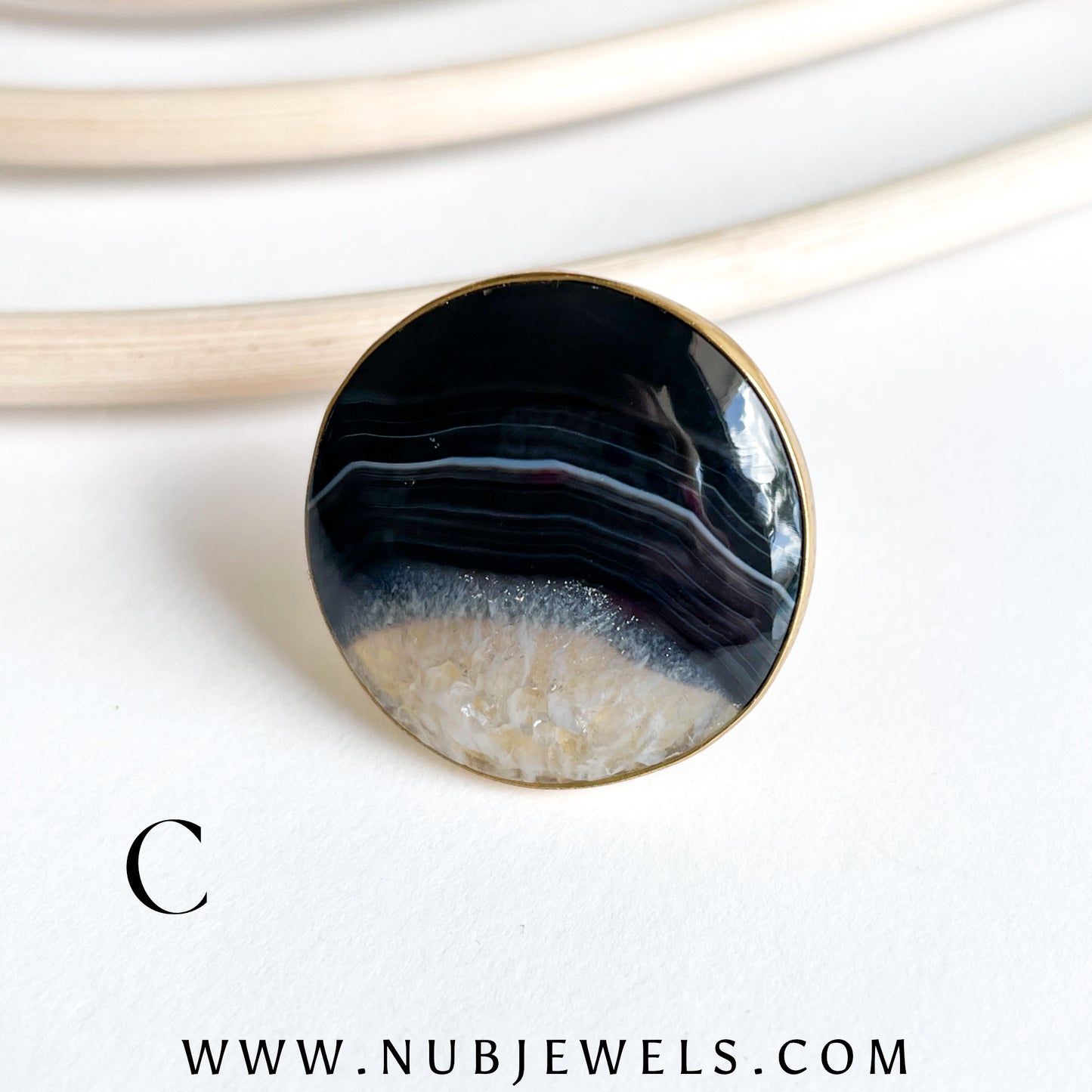 Load image into Gallery viewer, Agate Statement Ring - Alchemia Gold
