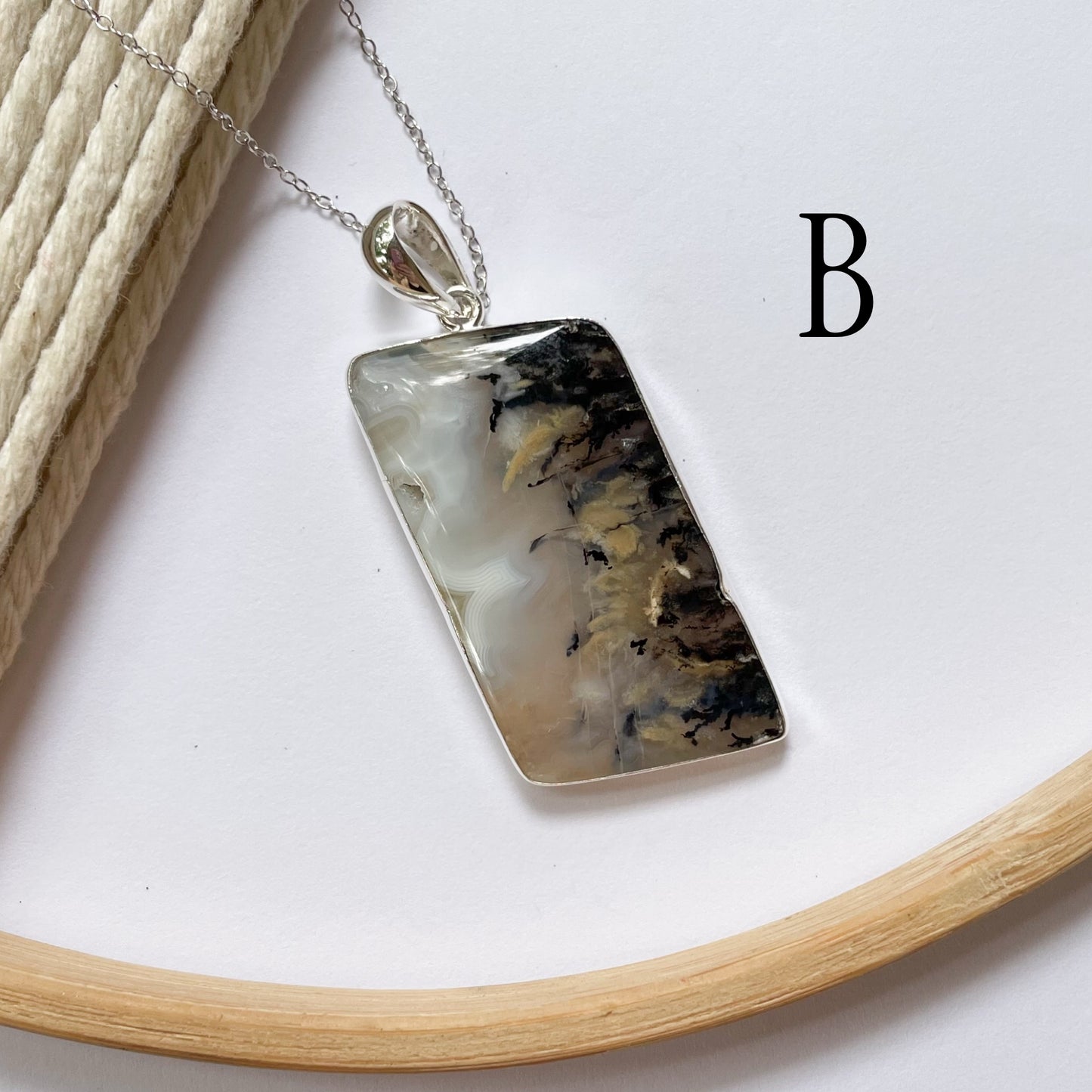Natural Dendrite Opal Collection - Both Metals