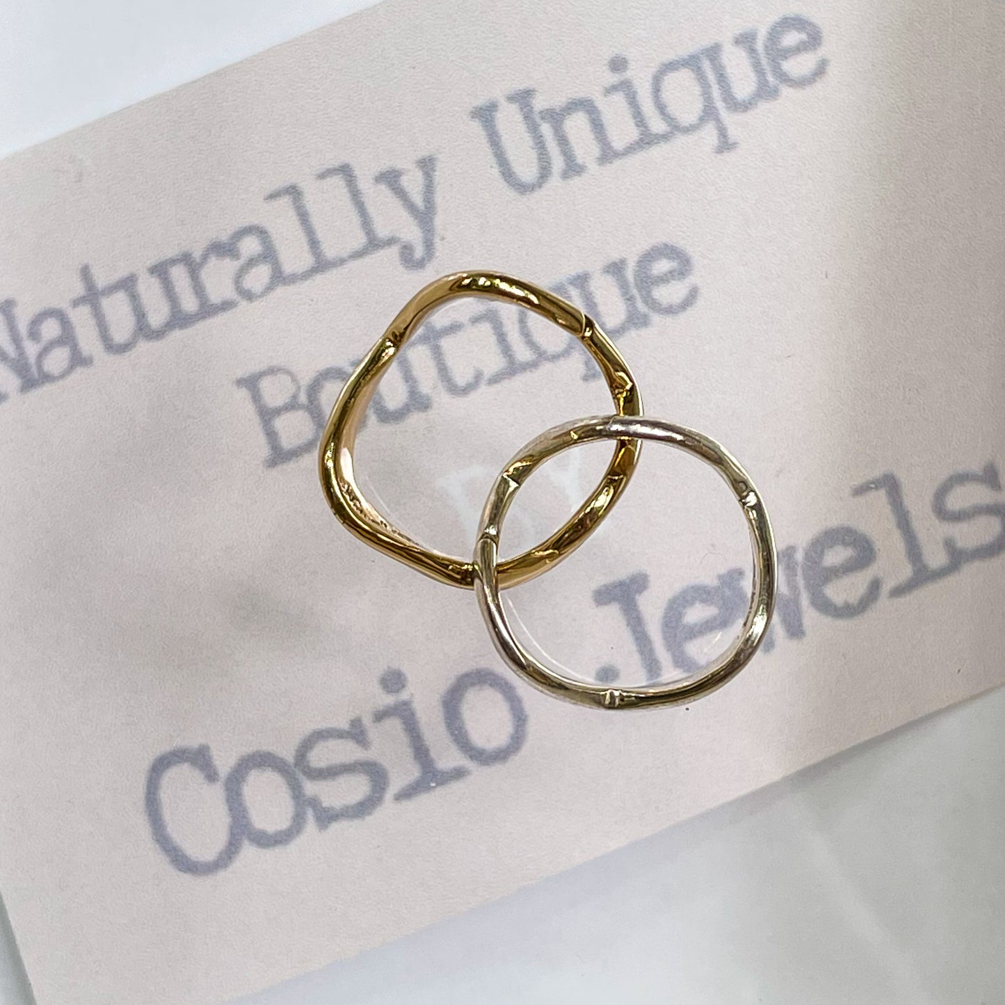 Swiggle Solid Midi Ring - Both Metals