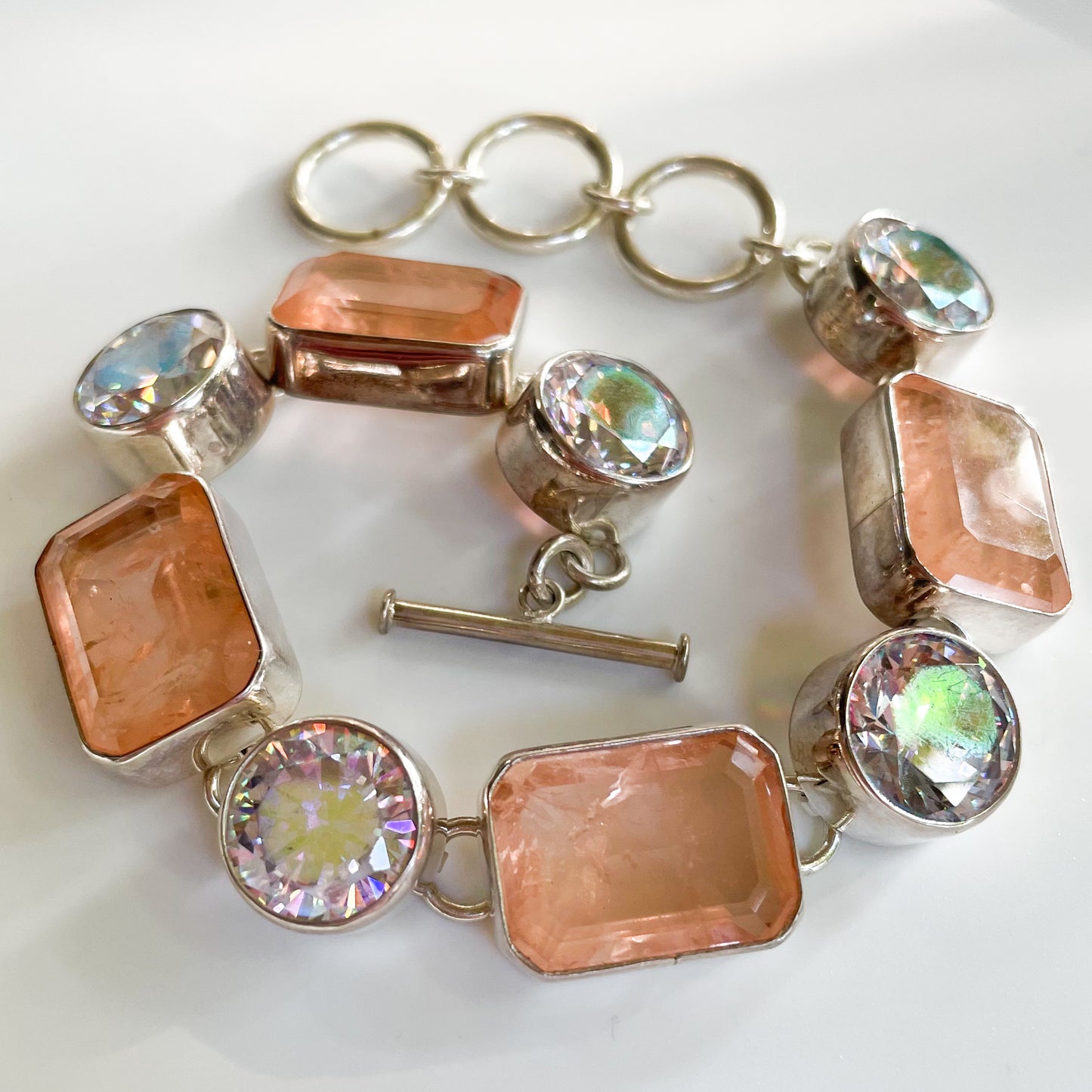 Blush Morganite Fusion - Both Metals