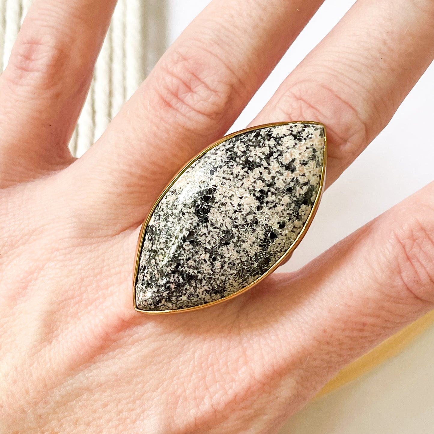 Snowflake Obsidian Ring - Alchemia Gold