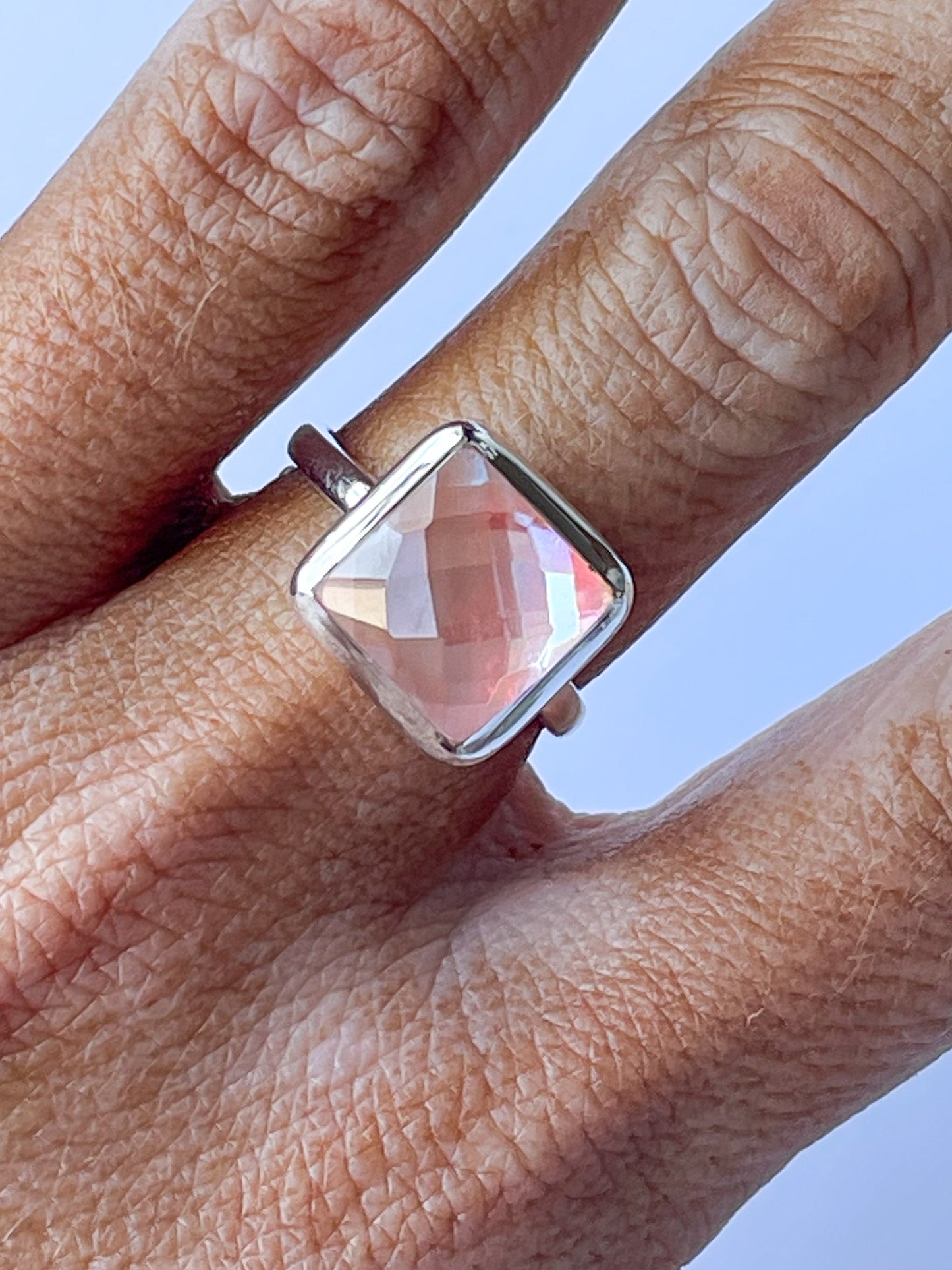 Royal Mystical Glass Ring - Solid Sterling Silver
