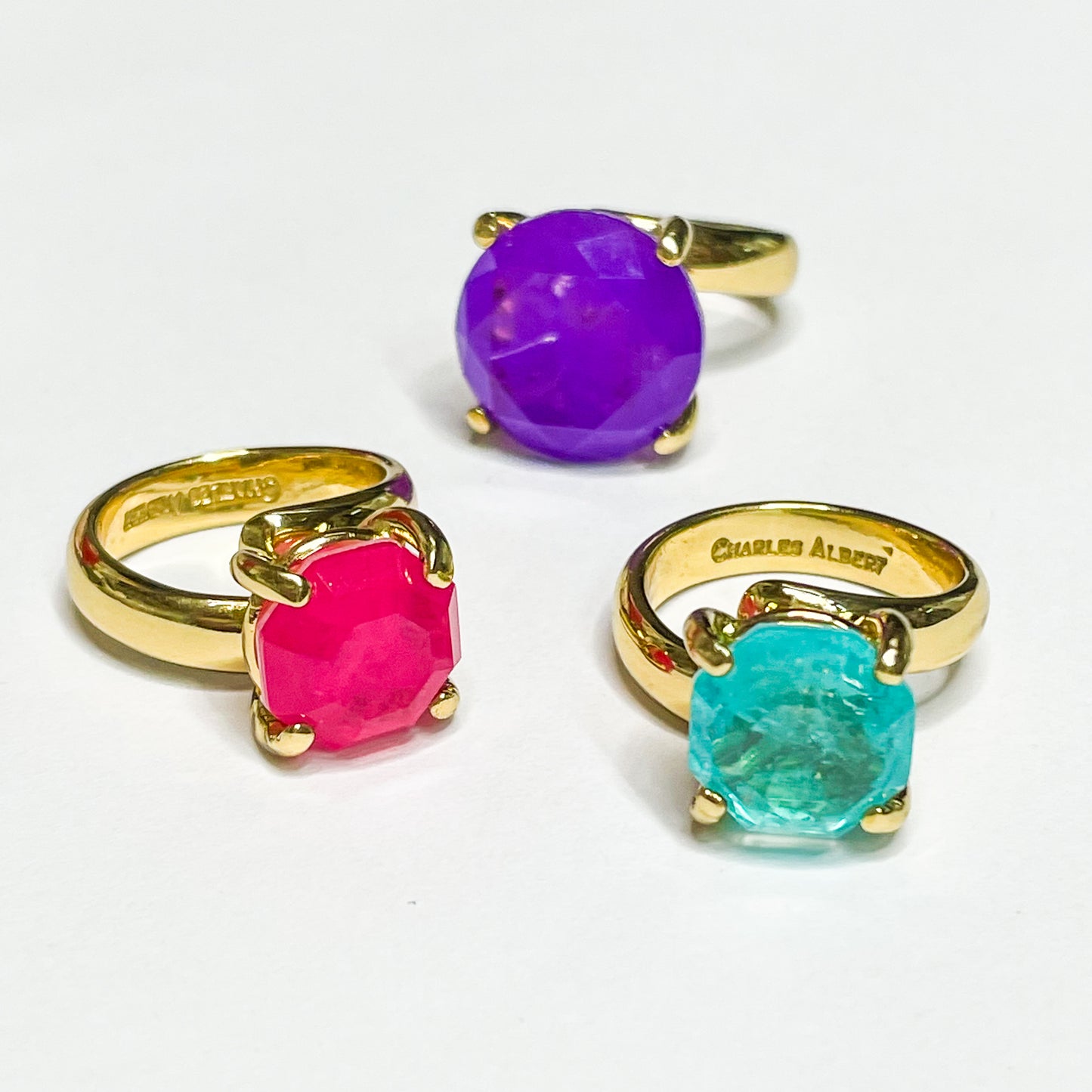 Neon Colored Fusion Gemstone Prong Ring - Alchemia