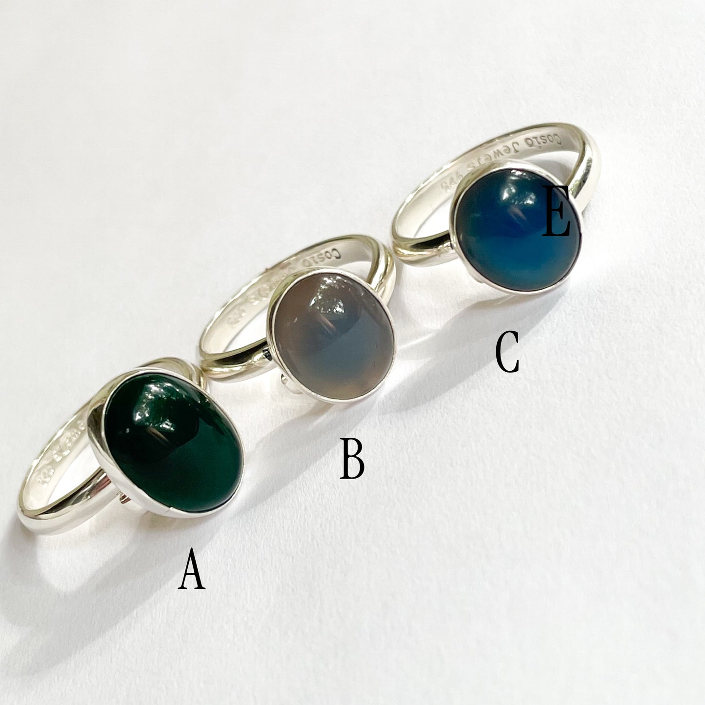 Dainty Unique Stoned Ring - Solid Sterling Silver