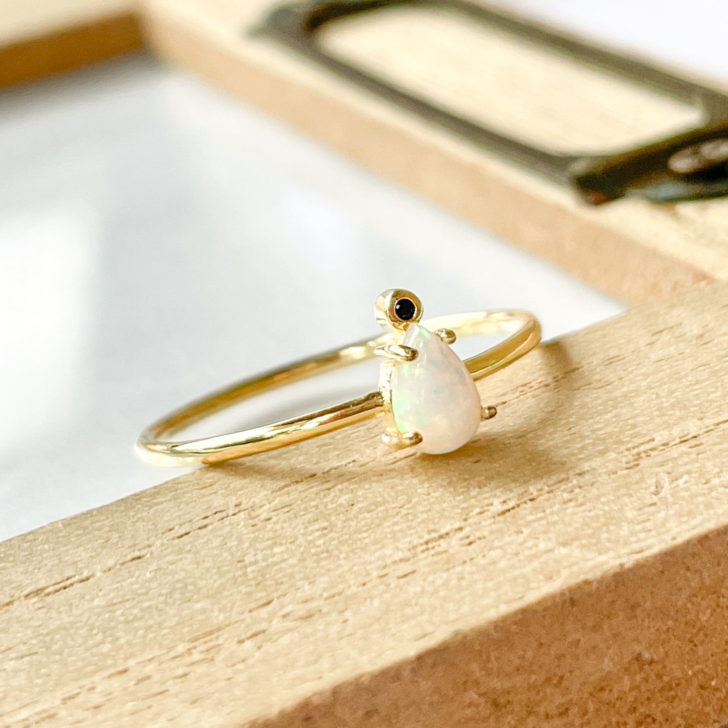 Single Tear Opal Sized Ring - SSS or Vermeil