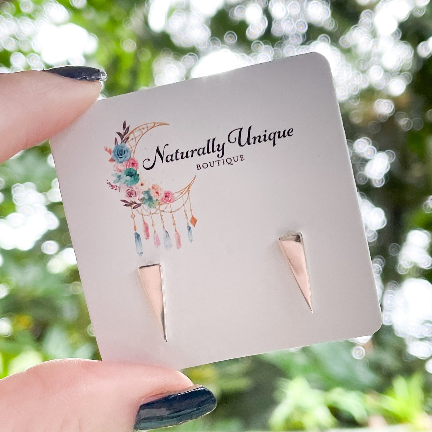 Dainty Spike Studs - Solid Sterling Silver