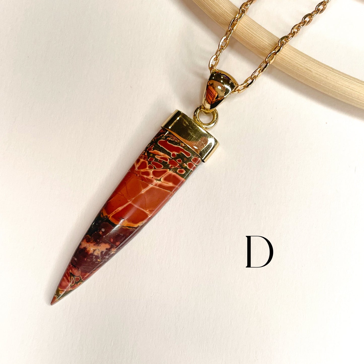 Red Creek Jasper Dagger Pendant - Alchemia
