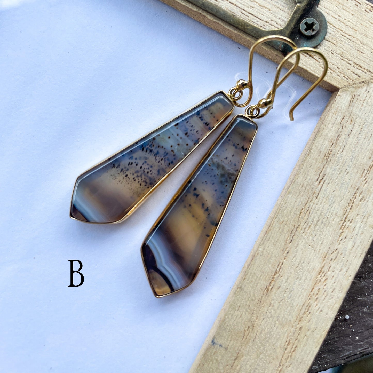 Montana Agate Earrings - Alchemia