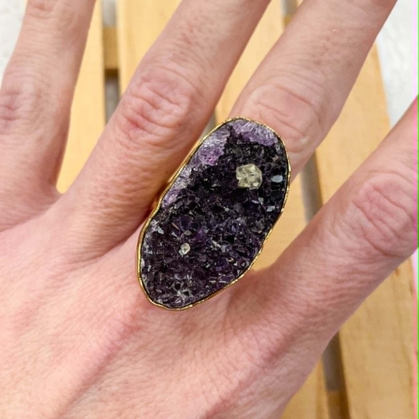Amethyst Geode Ring - Alchemia