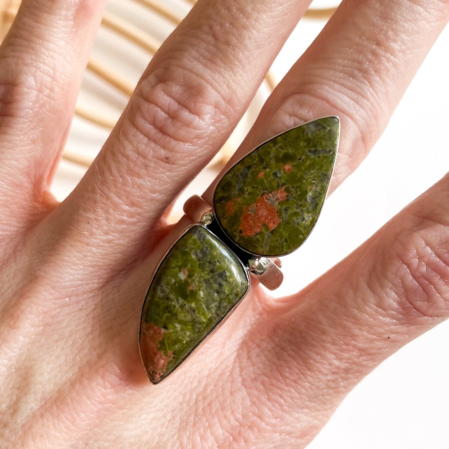 Unakite Crawler - Solid Sterling Silver