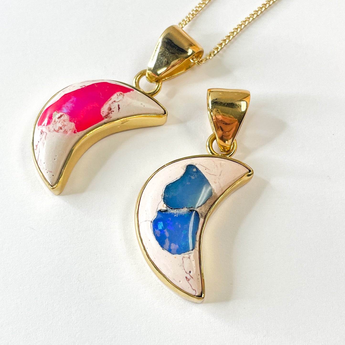 Moon Color Enhanced Mexican Fire Opal Pendant - Alchemia