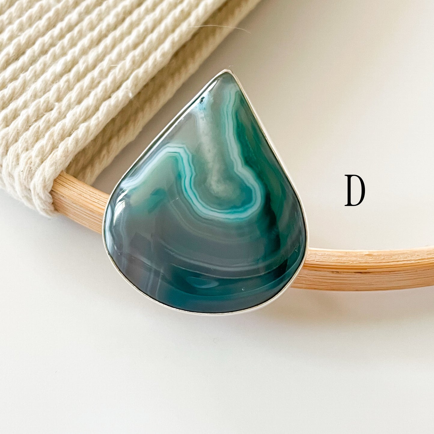 Colorful Agate Ring & Pendant - Solid Sterling Silver