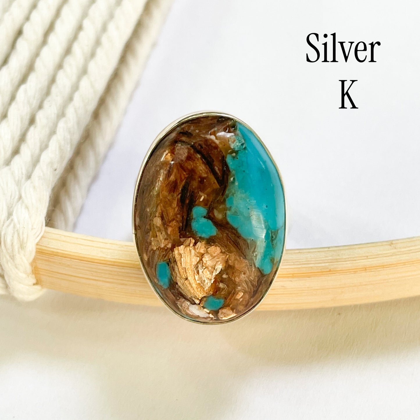 Vibrant Jasper Matrix Ring Mix - Both Metals