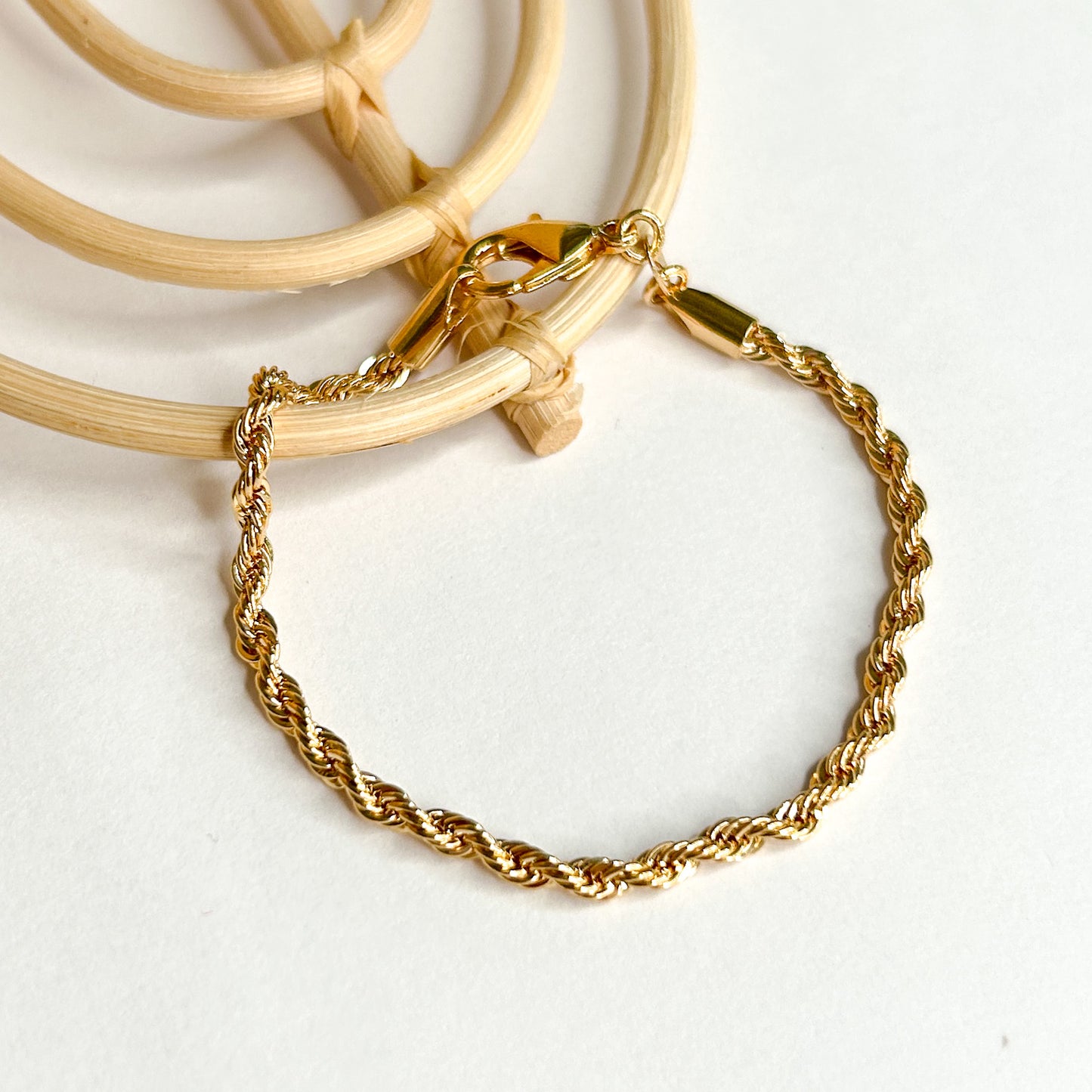 Twist Rope Bracelet - 18K Gold Filled