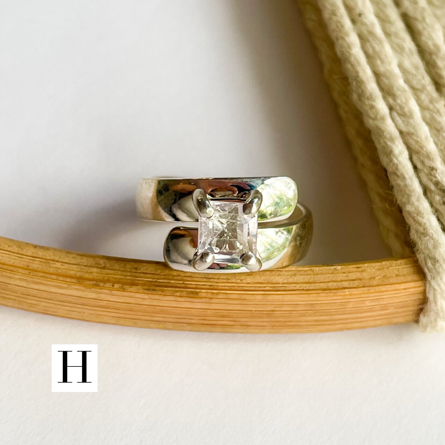 Certified Natural Kunzite Prong Ring - Solid Sterling Silver